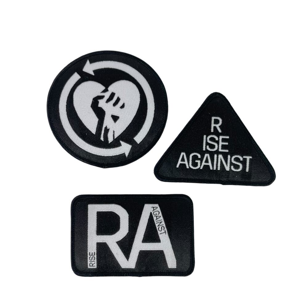 Rise Against Band Patch Lot Tour Exclusive Patches Rare Lot of 3 Iron or Sew On